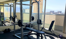 Gimnasio con hermosa vista 