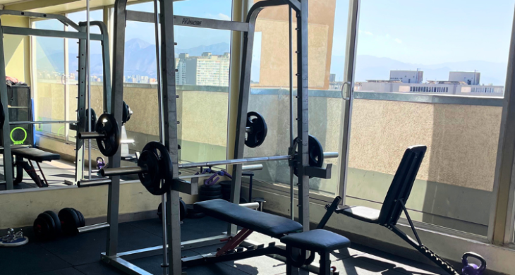 Gimnasio con hermosa vista 
