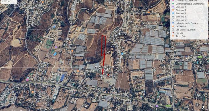 Vista aérea, se aprecia la cercanía a la zona urbana de este terreno de media hectárea