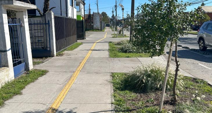 ciclovía  que pasa directamente frente a la propiedad