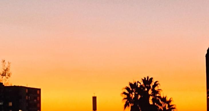 Vista de un atardecer desde la terraza