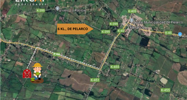 parcela distante a seis kilómetros de la localidad de Pelarco