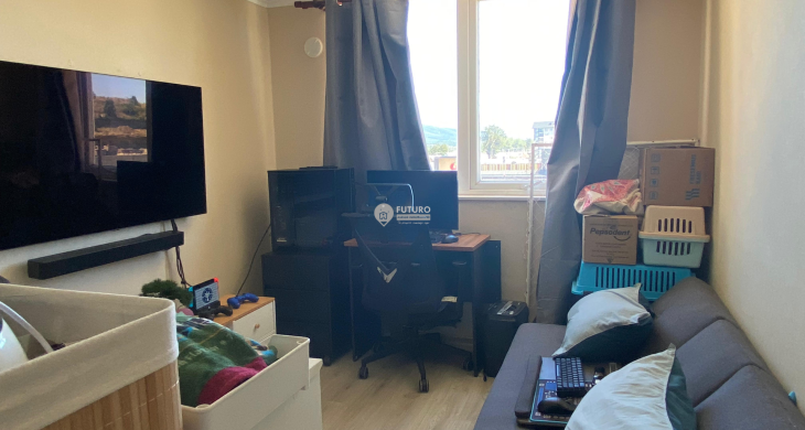 dormitorio usado como oficina